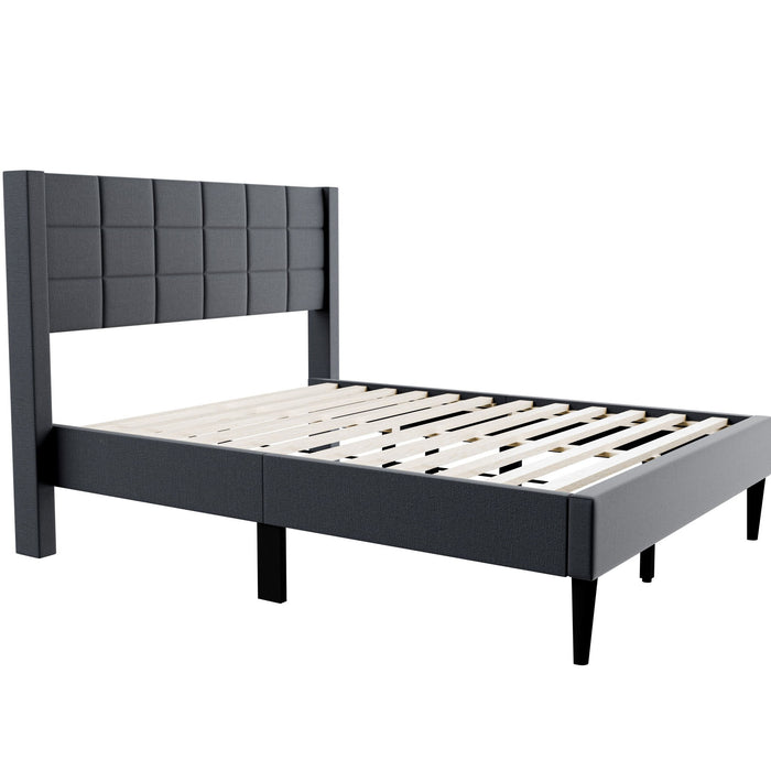 Bed Upholstered Box Design Headboard