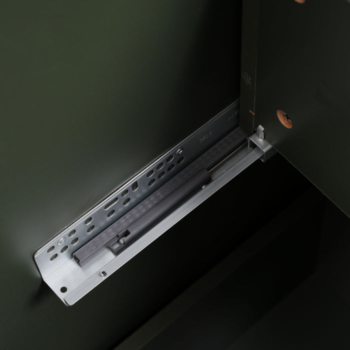 Fluted Bathroom Vanity With Ceramic Sink, Soft Close Slides