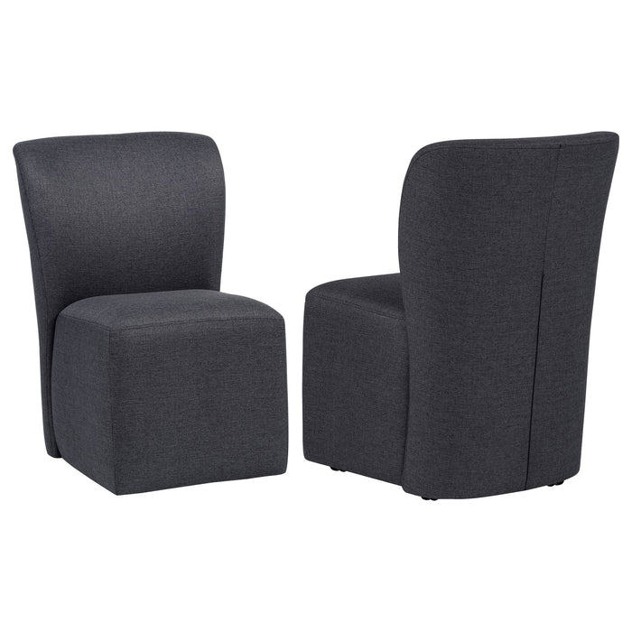 Jaelynn Upholstered Parsons Dining Side Chair Charcoal (Set of 2)