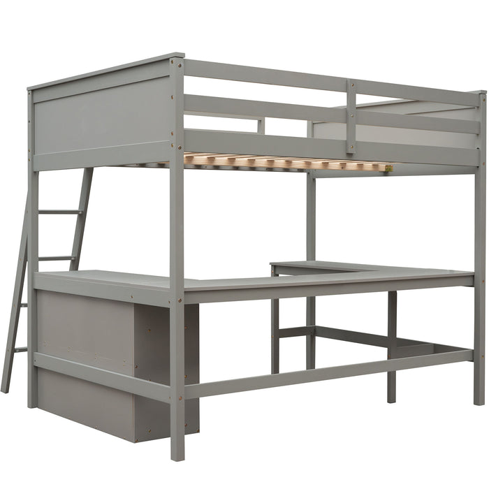 Loft Bed With Shelves With Desk