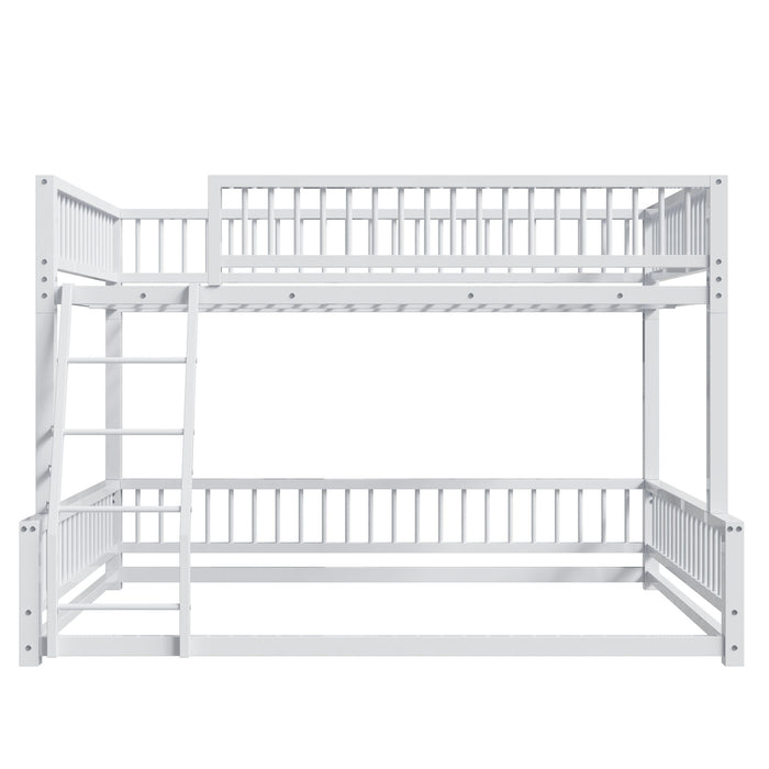 Bunk Bed With Ladder And Safety Guardrails