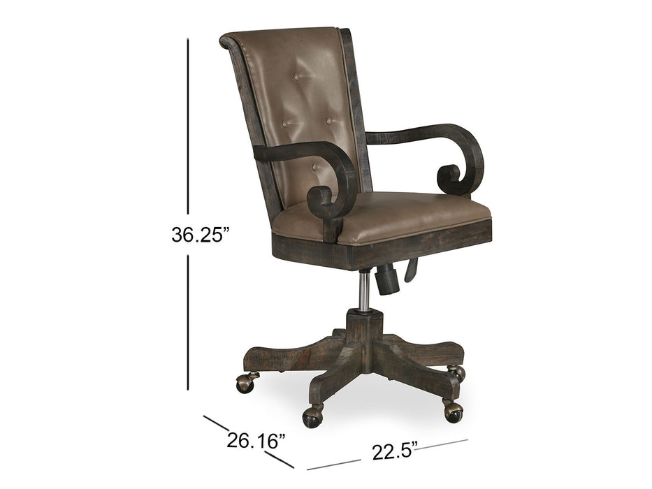 Bellamy - Fully Upholstered Desk Chair - Peppercorn