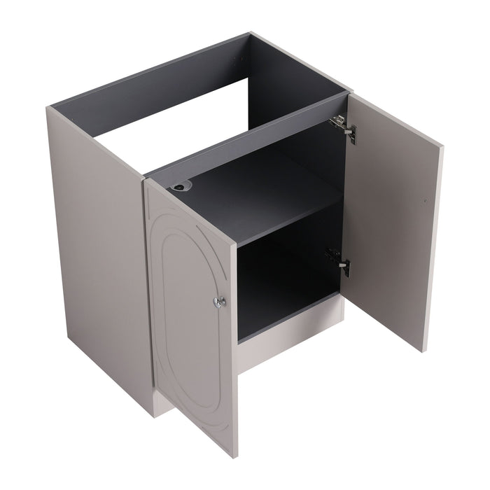 Contemporary Freestanding Bathroom Vanity With Resin Sink & Soft-Close Cabinet Doors