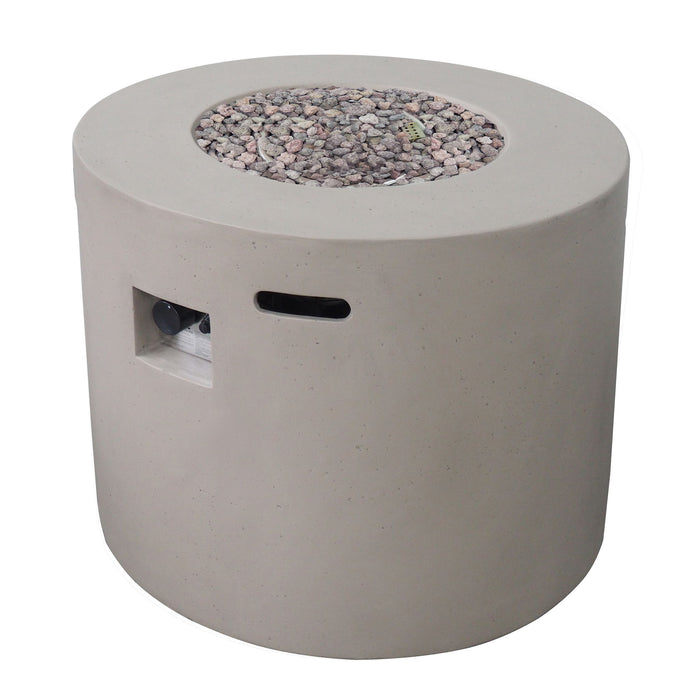 Round Iron Fire Pit With 40,000 Btu