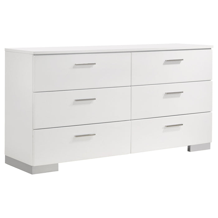 Felicity 4-piece California King Platform Bedroom Set White