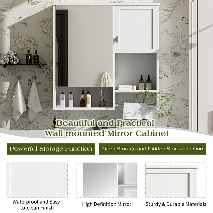Modern Wall Mounted Bathroom Medicine Cabinet, Bathroom Wall Storage Cabinet With Mirror