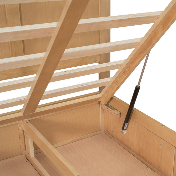 Platform Bed With Underneath Storage And 2 Drawers