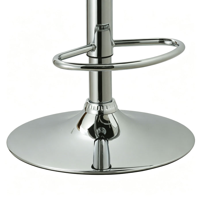 Adjustable Swivel Arm Bar Stool With Cushion - White