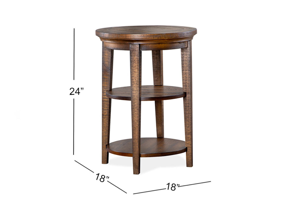 Bay Creek - Round Accent End Table - Toasted Nutmeg