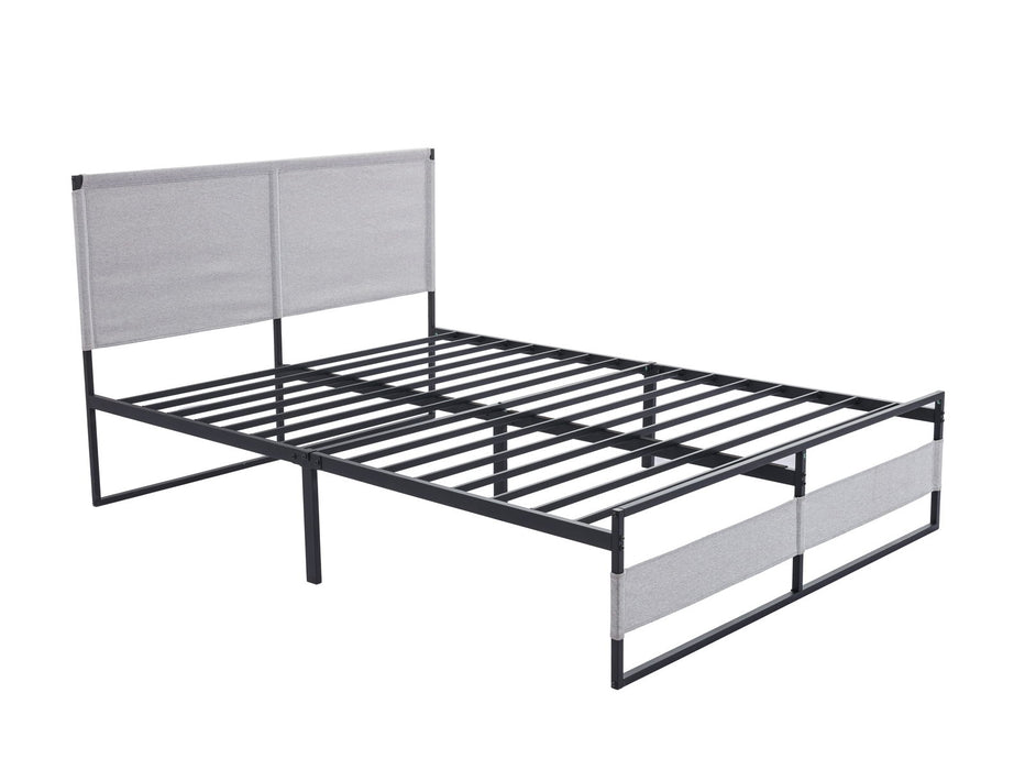 V4 Metal Bed Frame 14 Inch King Size With Headboard And Footboard, Mattress Platform With 12 Inch Storage Space