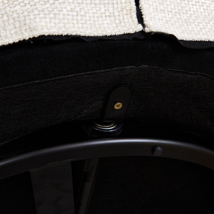 Single Swivel Chair, Fluffy Modern Sleeper, 360 Degree Swivel Chair For Living Room - Beige