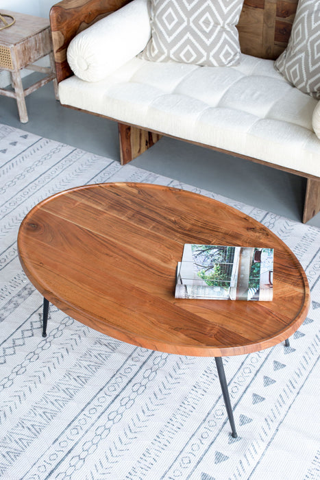 Oval Cofe Table - Brown