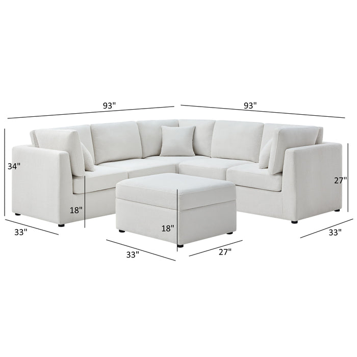 Chauncy - Sectional With Storage Ottoman