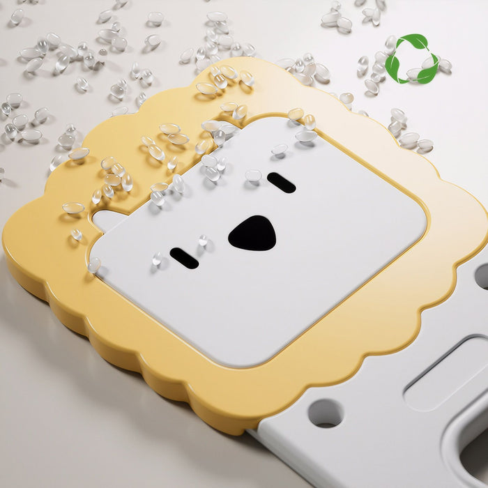 Kids Bookshelf And Toy Storage, 4 Tier Toy Organizers With 8 Removable Storage Bins, Kids Toy Storage Organizer For Study Room - Gray / White / Yellow