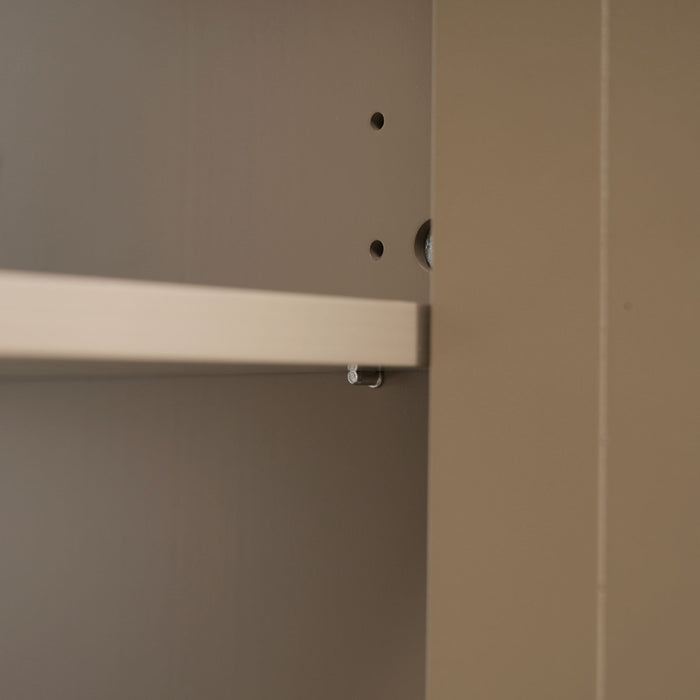 Vintage Bathroom Vanity With Ceramic Sink, Adjustable Shelves