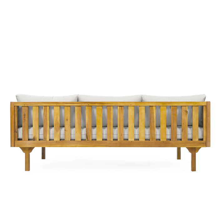 Claremont - 3 Seater Daybed Teak Acacia Wood Water Resistant Cushions