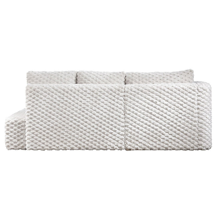 Manya - Sectional Sofa - Ivory Corduroy