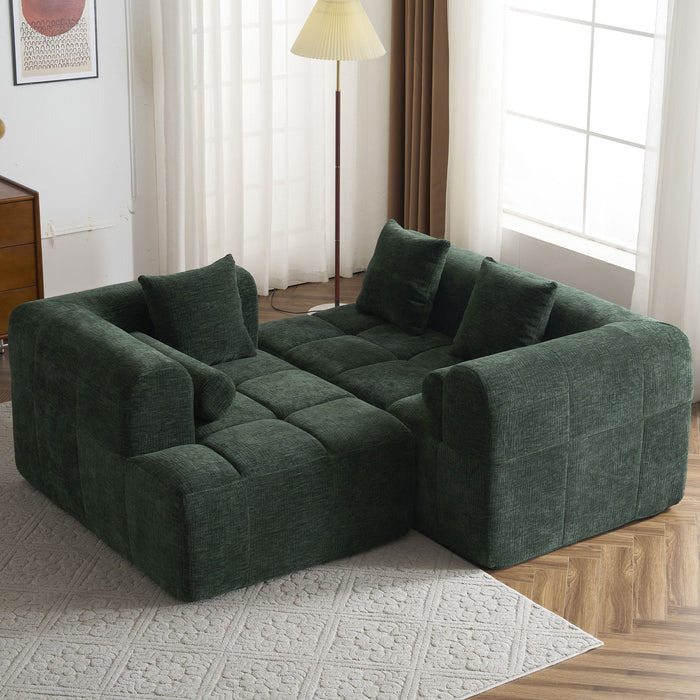 Sectional Free Combined Sofa With 2 Side Pockets