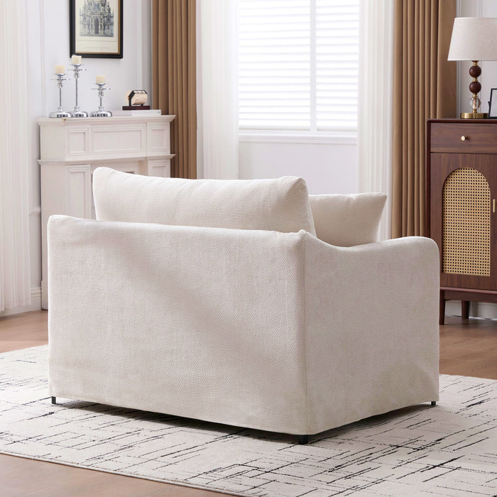 Accent Chair With 2 Bolster Pillows