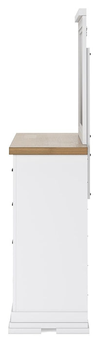 Ashbryn - Dresser And Mirror - White / Natural