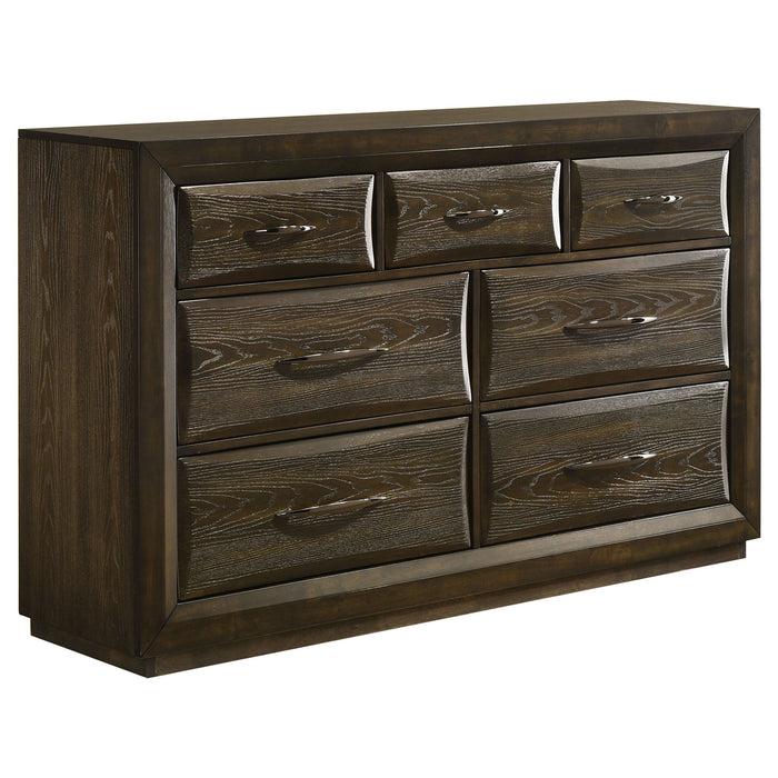 Atlas 4-piece Eastern King Bedroom Set Dark Oak