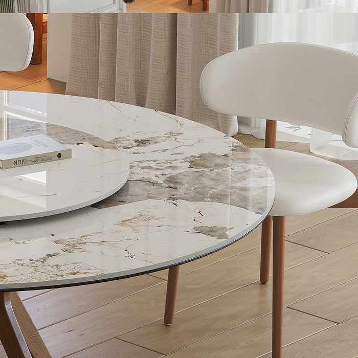 Modern Sintered Stone Dining Table Set With Chairs