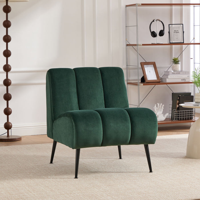 Upholstered Armless Chair For Living Room