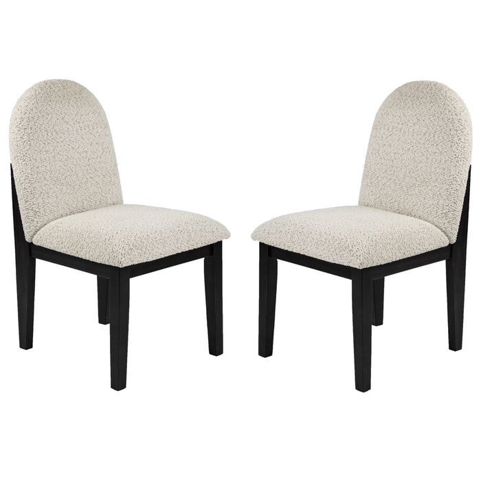 Dining Upholstered Side Chair (Set of 2) - Black / White