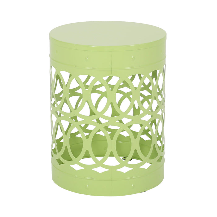 Outdoor Metal Large End Table, Modern Design