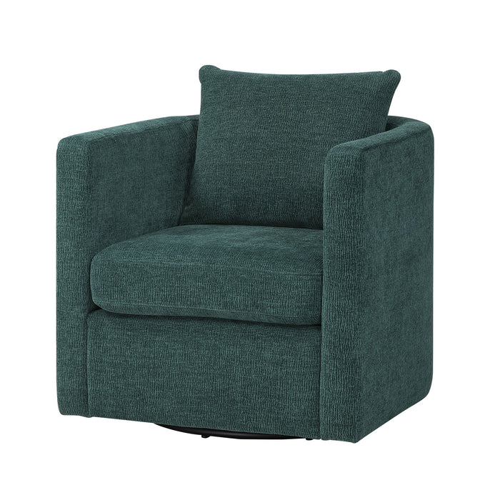 Sutton - Swivel Barrel Chair - Peacock