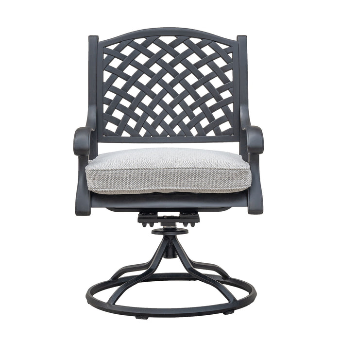 Durable Outdoor Dining Swivel Rockers With Cushions, (Set of 2) Sandstorm