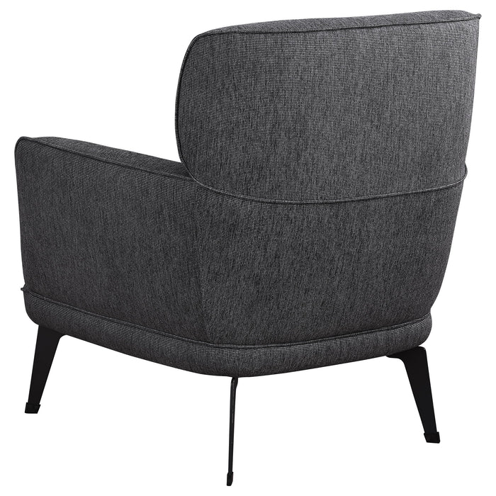 Andrea Upholstered Crescent Arm Accent Chair Grey