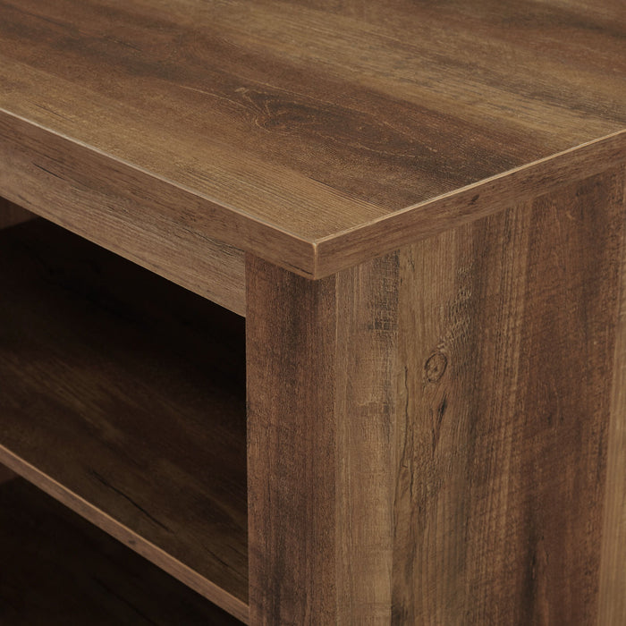 Modern Transitional 3 Shelf Open Storage TV Stand