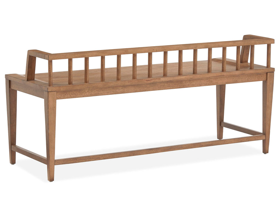 Lindon - Arm Bench With Low Back - Belgian Wheat