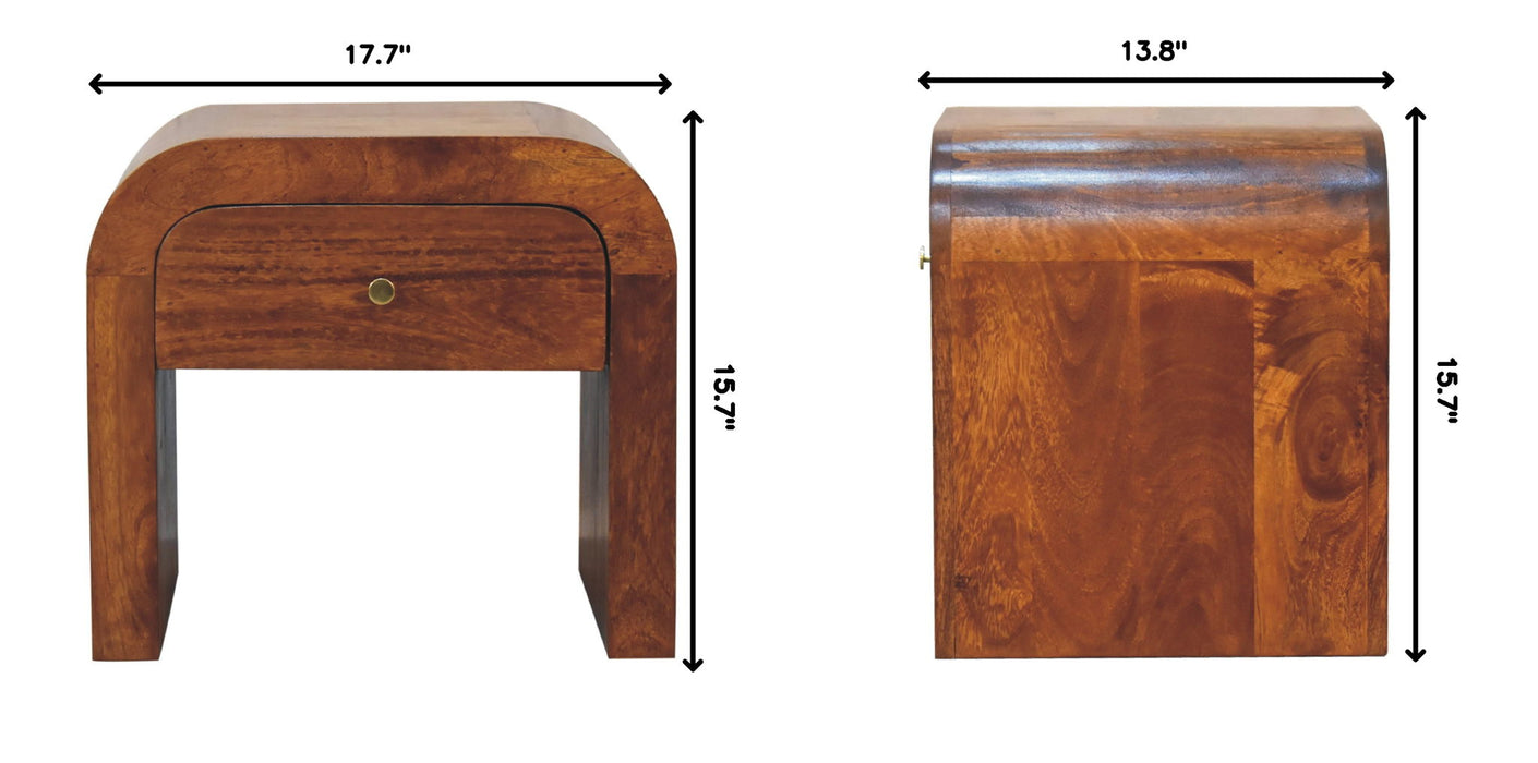Mini Darcy - Nightstand With Curved Edges