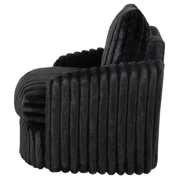 Sarco - Corduroy Upholstered Swivel Accent Arm Chair