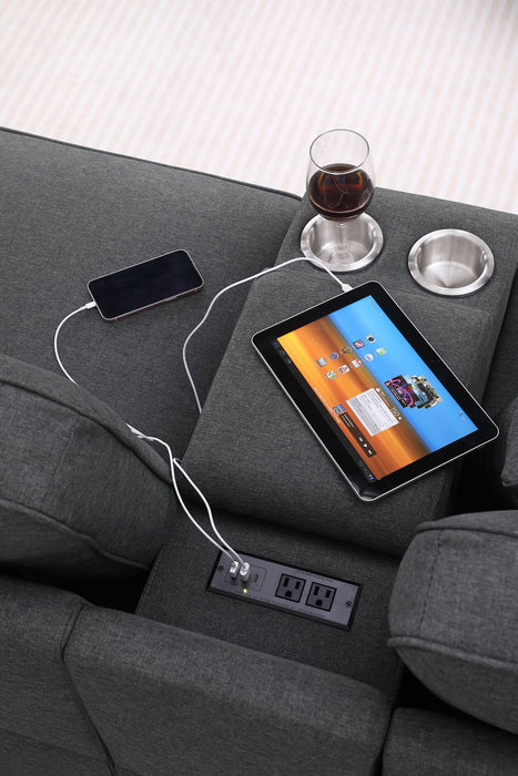 Tina - 8 Piece Upholstered Sectional With Ottoman