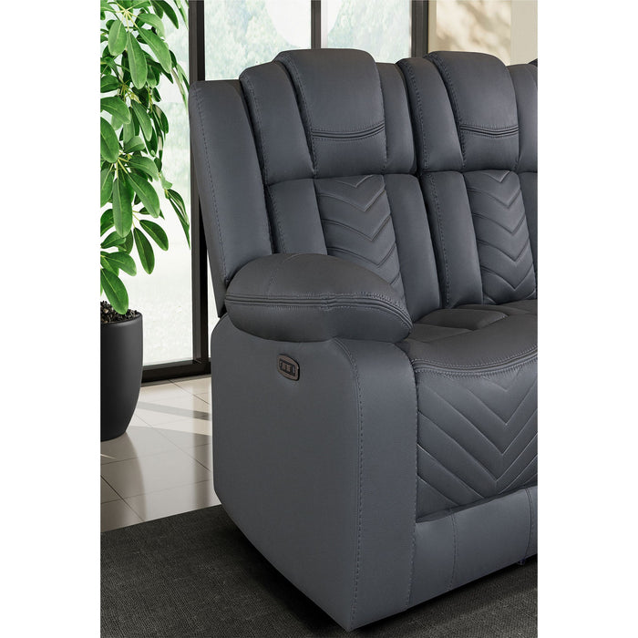 Raize - Power Living Room Set With Storage Console And Cup Holders