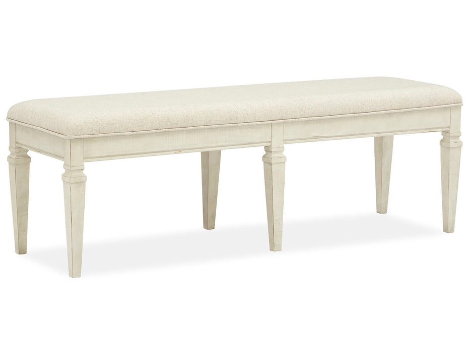 Newport - Bench With Upholstered Seat - Alabaster