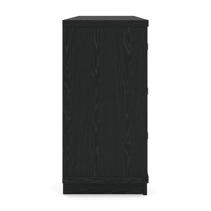 Kozmour - Six Drawer Dresser - Black / Brown
