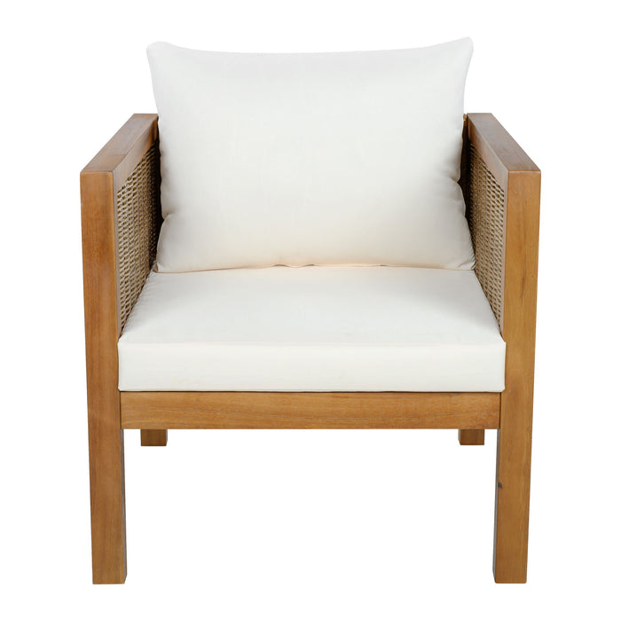 2 Piece Outdoor Armchair Set With Cushion