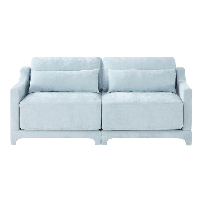 Elegant Sofa With Ergonomic Design And Lumbar Pillows