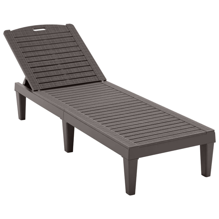 2 Piece Outdoor Chaise Lounges With Adjustable Backrest