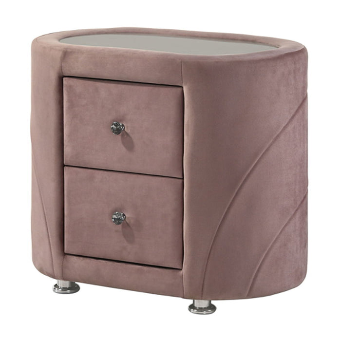 Salonia - Nightstand - Pink Velvet