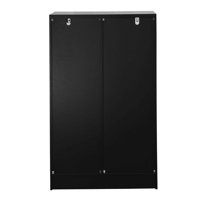 Modern Cabinet With Glass Doors And Drawer