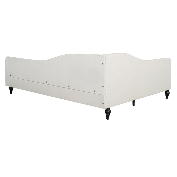 Modern L Shaped Linen Daybed With Legs