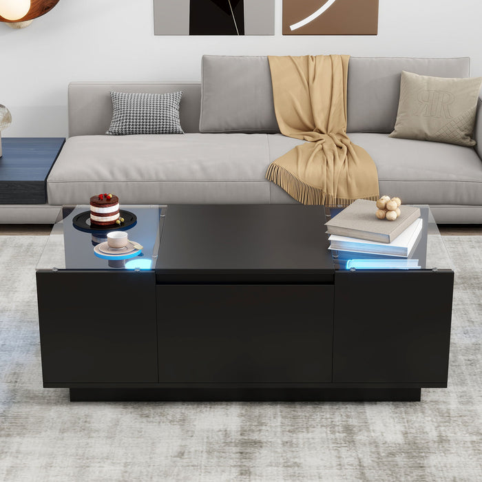 LED Coffee Table, Modern Center Table