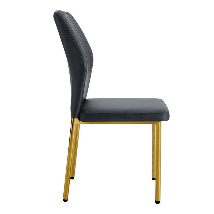 Luxury Simple Chair With Metal Gold Leg