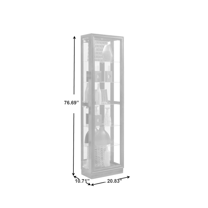 PFC Curios - Tall Traditional 5 Shelf Curio Cabinet - Cherry Brown