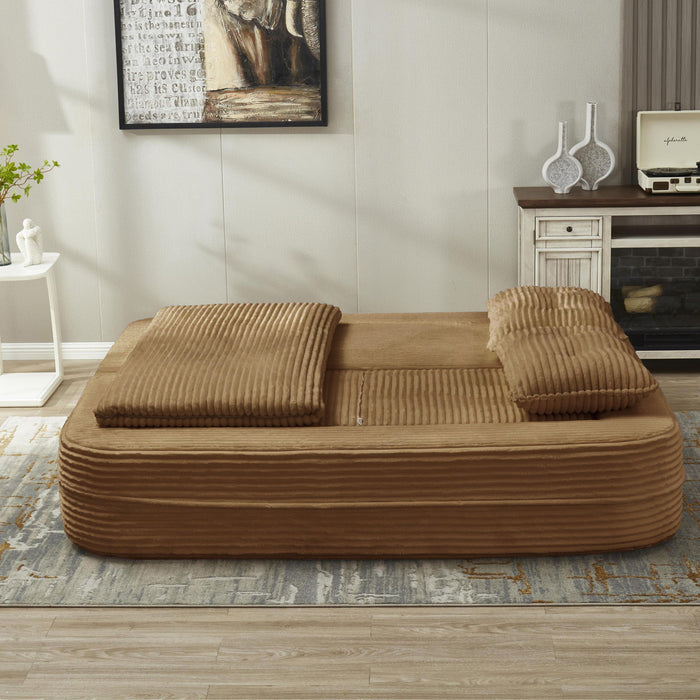 Multi Functional Sectional Sofa Bed With Independent Chaise Lounge And Functional Blanket